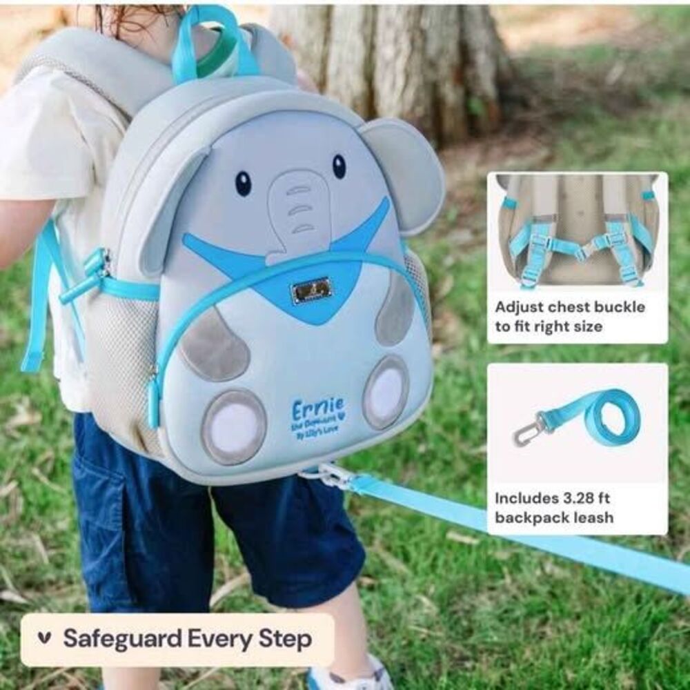 BabbleRoo Ernie the Elephant Kids / Toddler Backpack - NEW - Picture 10 of 10